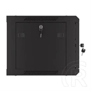 Lanberg fali rackszekrény (19", 6U, 600x450 mm, perforált ajtó, lapraszerelt, fekete)