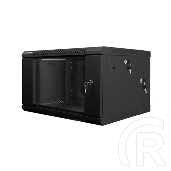 Lanberg fali rackszekrény (19", 6U, 600x600 mm, lapraszerelt, szürke)