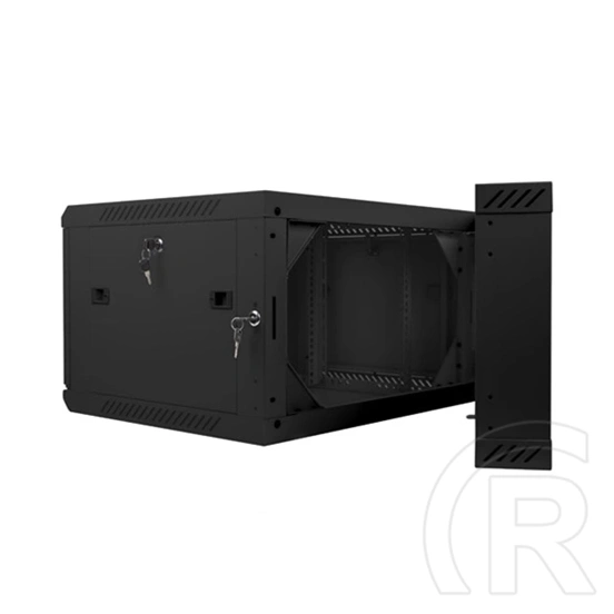 Lanberg fali rackszekrény (19", 6U, 600x600 mm, lapraszerelt, szürke)