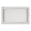Lanberg fali rackszekrény (19", 6U, 600x600, üvegajtó, lapraszerelt, szürke)