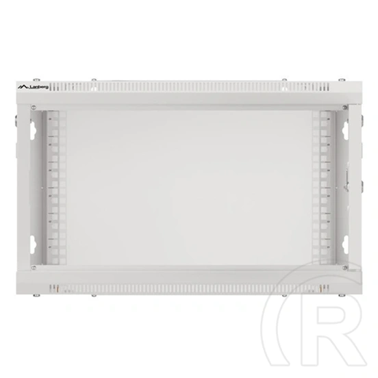 Lanberg fali rackszekrény (19", 6U, 600x600, üvegajtó, lapraszerelt, szürke)