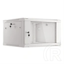 Lanberg fali rackszekrény (19", 6U, 600x600, üvegajtó, lapraszerelt, szürke)
