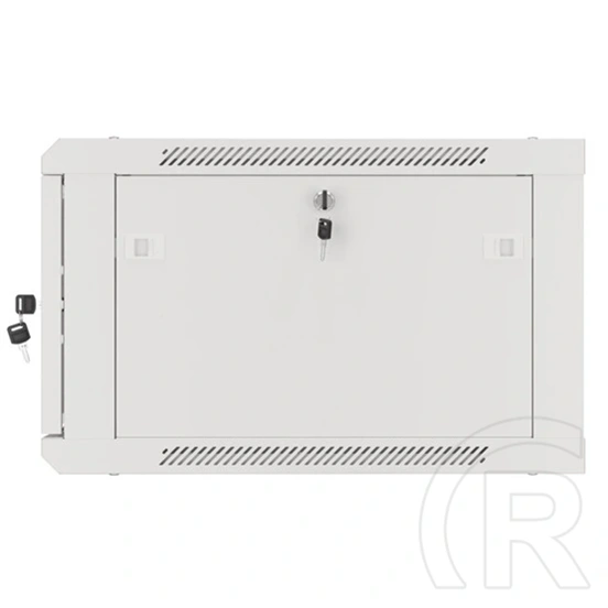 Lanberg fali rackszekrény (19", 6U, 600x600, üvegajtó, lapraszerelt, szürke)