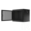 Lanberg fali rackszekrény (19", 9U, 600x450 mm, perforált ajtó, lapraszerelt, fekete)