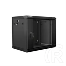 Lanberg fali rackszekrény (19", 9U, lapraszerelt, 450mm mély, fekete)