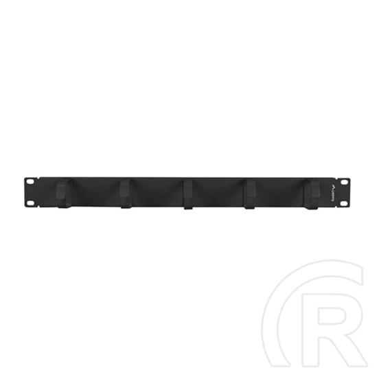 Lanberg gyűrűs kábelrendező panel (19", 1U, 5 fém gyűrű, fekete)