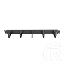 Lanberg gyűrűs kábelrendező panel (19", 1U, 5 műanyag gyűrű, fekete)