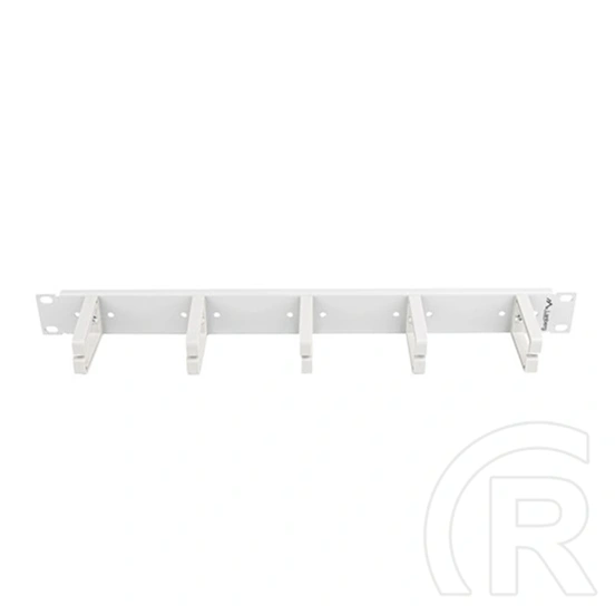 Lanberg gyűrűs kábelrendező panel (19", 1U, 5 műanyag gyűrű, műanyag, szürke)