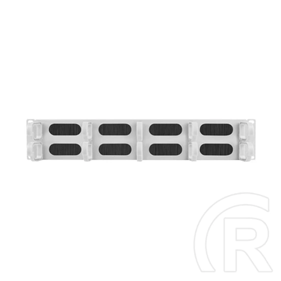 Lanberg gyűrűs panel kábelátvezető (19", 2U, 10 gyűrű, fésűs, szürke)