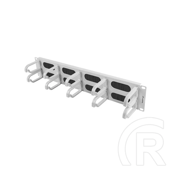 Lanberg gyűrűs panel kábelátvezető (19", 2U, 10 gyűrű, fésűs, szürke)