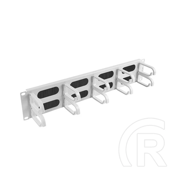 Lanberg gyűrűs panel kábelátvezető (19", 2U, 10 gyűrű, fésűs, szürke)