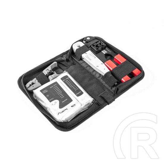 Lanberg hálózati szerszám- és tesztkészlet (LSA/Krone, RJ45 krimp. kábeltesz. RJ45/RJ12/RJ11, fehér/fekete/piros/szürke)