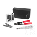 Lanberg hálózati szerszám- és tesztkészlet (LSA/Krone, RJ45 krimp. kábeltesz. RJ45/RJ12/RJ11, fehér/fekete/piros/szürke)