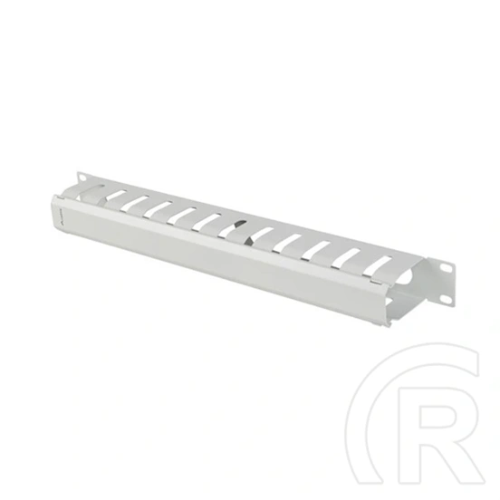 Lanberg kábelrendező (19", 1U, levehető fedél, átvezető nyílás, 70mm mély, szürke)
