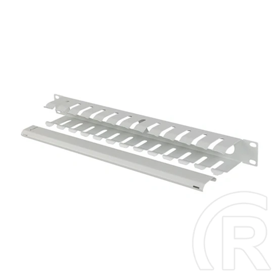 Lanberg kábelrendező (19", 1U, levehető fedél, átvezető nyílás, 70mm mély, szürke)