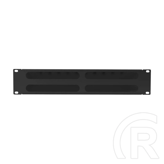 Lanberg kábelrendező (19", 2U, levehető fedél, átvezető nyílás, 70mm mély, fekete)