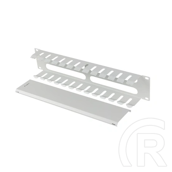 Lanberg kábelrendező (19", 2U, levehető fedél, átvezető nyílás, szürke)