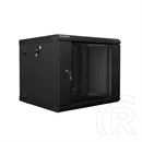Lanberg kétrészes fali rackszekrény (19", 9U, lapraszerelt, 600 mm mély, 600x600, fekete)