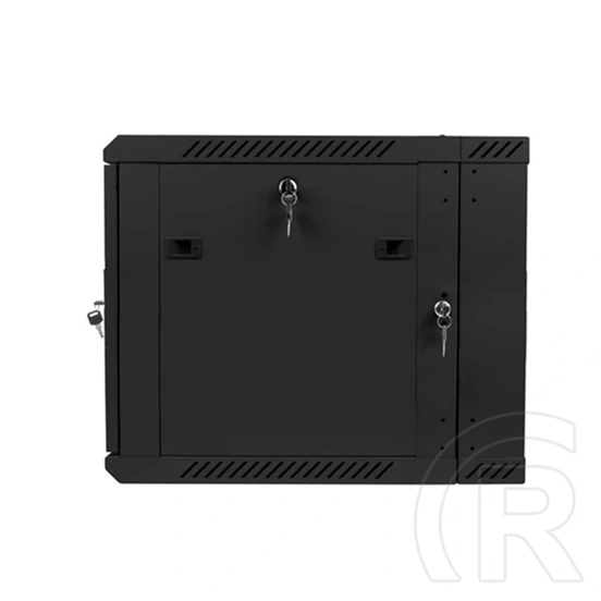 Lanberg kétrészes fali rackszekrény (19", 9U, lapraszerelt, 600 mm mély, 600x600, fekete)