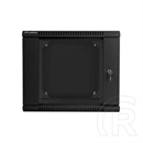 Lanberg kétrészes fali rackszekrény (19", 9U, lapraszerelt, 600 mm mély, 600x600, fekete)