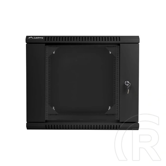 Lanberg kétrészes fali rackszekrény (19", 9U, lapraszerelt, 600 mm mély, 600x600, fekete)