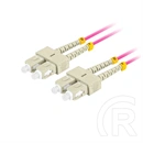 Lanberg optikai patch kábel MM SC/UPC-SC/UPC duplex (5 m, LSZH, OM4, 50/125, 3 mm, lila)