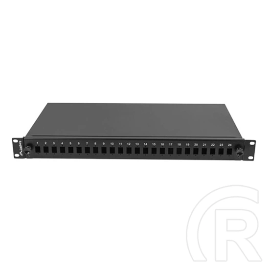 Lanberg optikai patch panel (19", 1U, 24 port, SC simplex/LC duplex, fekete)