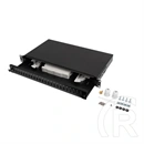 Lanberg optikai patch panel (19", 1U, 24 port, SC simplex/LC duplex, fekete)