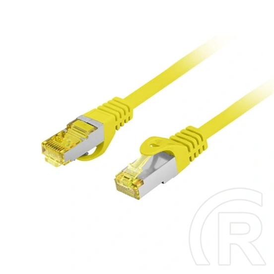 Lanberg patch kábel CAT.6A (S/FTP, LSZH, 0,25 m, sárga, réz)