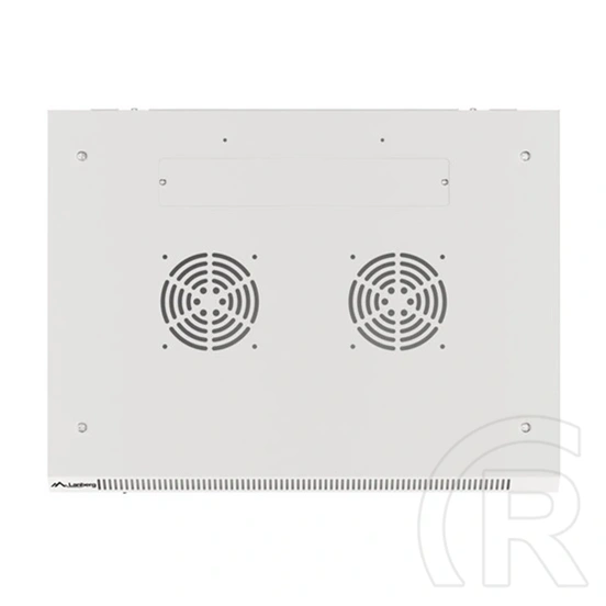 Lanberg rackszekrény (19", 18U, fali, 600x450 mm, lapraszerelt, edzett üveg ajtó, szürke)