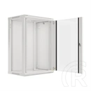 Lanberg rackszekrény (19", 18U, fali, 600x450 mm, lapraszerelt, edzett üveg ajtó, szürke)