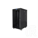Lanberg rackszekrény (19", 22U, 600x800 mm, szabadon álló, üvegajtó, lapraszerelt, LCD kijelző, fekete)