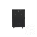 Lanberg rackszekrény (19", 22U, 600x800 mm, szabadon álló, üvegajtó, lapraszerelt, LCD kijelző, fekete)