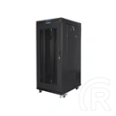 Lanberg rackszekrény (19", 27U, 600x800 mm, perforált ajtó, lapraszerelt, LCD kijelző, fekete)