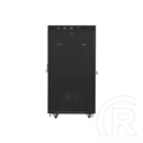 Lanberg rackszekrény (19", 27U, 600x800 mm, perforált ajtó, lapraszerelt, LCD kijelző, fekete)