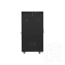Lanberg rackszekrény (19", 27U, 600x800 mm, perforált ajtó, lapraszerelt, LCD kijelző, fekete)