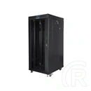 Lanberg rackszekrény (19", 27U, 800x1000 mm, szabadon álló, üvegajtó, lapraszerelt, LCD kijelző, fekete)