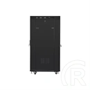 Lanberg rackszekrény (19", 27U, 800x1000 mm, szabadon álló, üvegajtó, lapraszerelt, LCD kijelző, fekete)