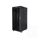 Lanberg rackszekrény (19", 27U, 800x1200 mm, szabadon álló, üvegajtó, lapraszerelt, LCD kijelző, fekete)
