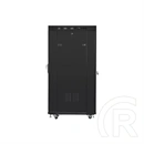 Lanberg rackszekrény (19", 27U, 800x1200 mm, szabadon álló, üvegajtó, lapraszerelt, LCD kijelző, fekete)