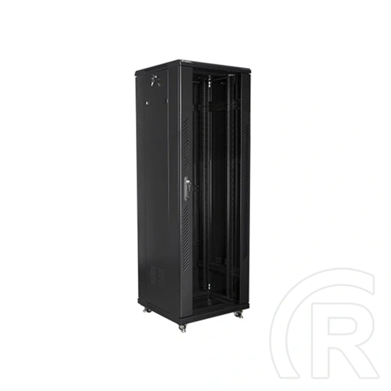 Lanberg rackszekrény (19", 37U, 600x600, lapraszerelt, 520mm mély, szabadon álló, fekete)