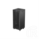 Lanberg rackszekrény (19", 37U, 800x800 mm, szabadon álló, perforált ajtó, lapraszerelt, LCD kijelző, fekete)