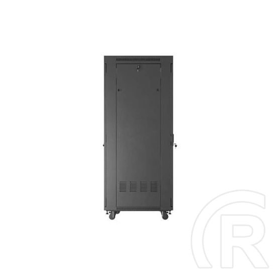 Lanberg rackszekrény (19", 37U, 800x800 mm, szabadon álló, perforált ajtó, lapraszerelt, LCD kijelző, fekete)
