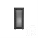 Lanberg rackszekrény (19", 37U, 800x800 mm, szabadon álló, perforált ajtó, lapraszerelt, LCD kijelző, fekete)