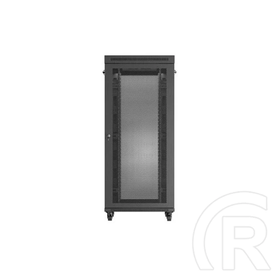 Lanberg rackszekrény (19", 37U, 800x800 mm, szabadon álló, perforált ajtó, lapraszerelt, LCD kijelző, fekete)