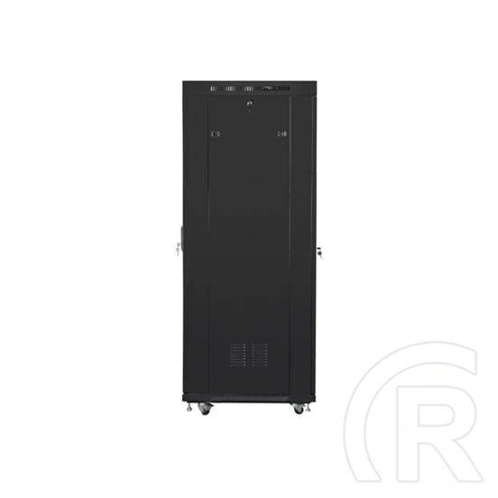 Lanberg rackszekrény (19", 37U, szabadon álló, 600x800 mm, üvegajtó, lapraszerelt, LCD kijelző, fekete)