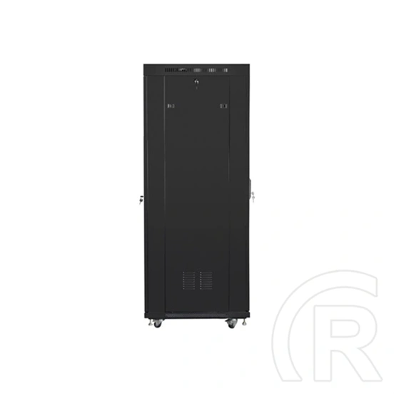 Lanberg rackszekrény (19", 37U, szabadon álló, 600x800 mm, üvegajtó, lapraszerelt, LCD kijelző, fekete)