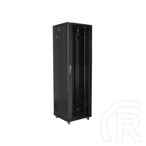 Lanberg rackszekrény (19", 42U, 600x600, lapraszerelt, 520mm mély, fekete)