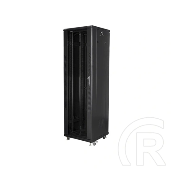 Lanberg rackszekrény (19", 42U, 600x600, lapraszerelt, 520mm mély, fekete)