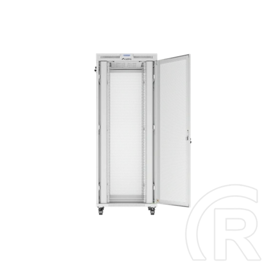 Lanberg rackszekrény (19", 42U, 800x1000, perforált ajtó, lapraszerelt, LCD, szürke)